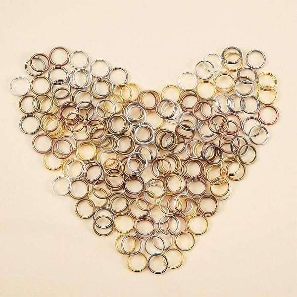 

PandaHall Iron Split Rings Sets, Mixed Color, 8x1.4mm, about 6.6mm inner diameter, about 400pcs/box Iron Ring