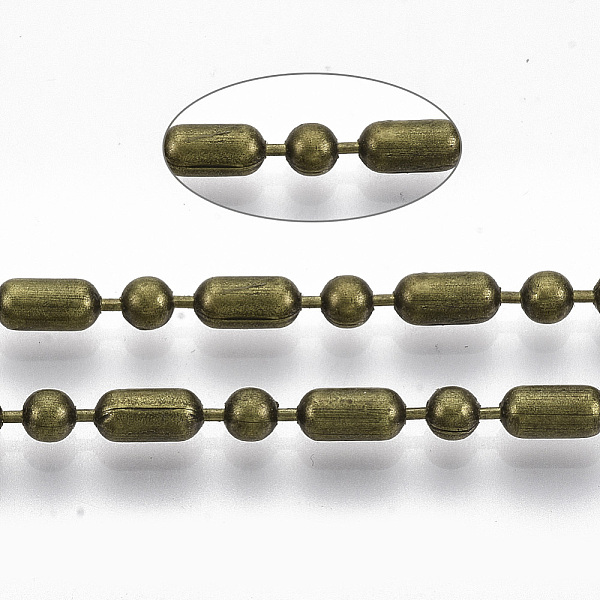 

PandaHall Brass Ball Chains, Ball-Bar Style, Round and Oval, Long-Lasting Plated, Soldered, with Spool, Cadmium Free & Nickel Free & Lead...
