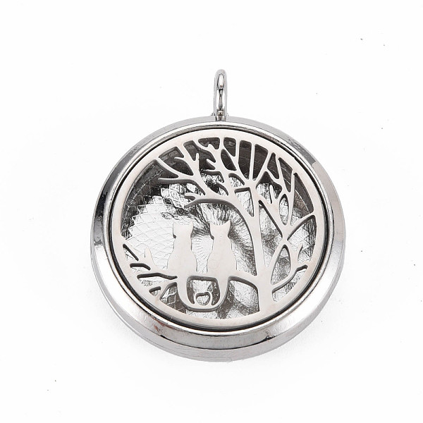 

PandaHall Alloy Diffuser Locket Pendants, with Stainless Steel Cover and Magnet, Magnetic, Cadmium Free & Nickel Free & Lead Free, Flat...