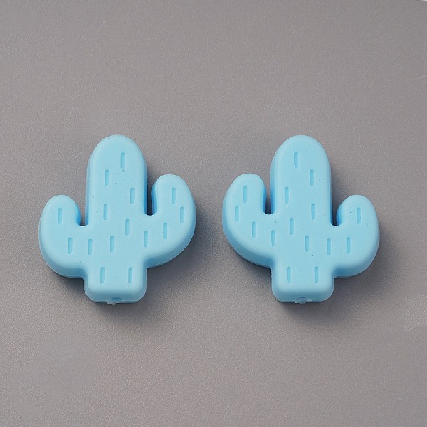 

PandaHall Food Grade Eco-Friendly Silicone Beads, Chewing Beads For Teethers, DIY Nursing Necklaces Making, Cactus, Deep Sky Blue...