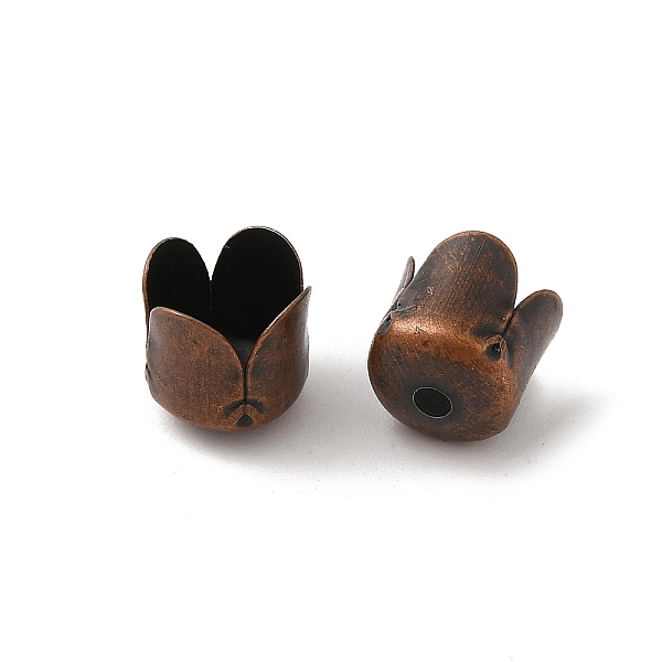 

PandaHall Iron Bead Caps, Flower, Red Copper, 6.5x7mm, Hole: 1mm Iron
