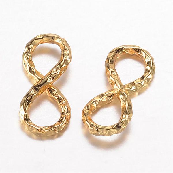 

PandaHall Brass Links connectors, Infinity, Golden, 15x7x3mm, Hole: 4x5mm Brass Infinity