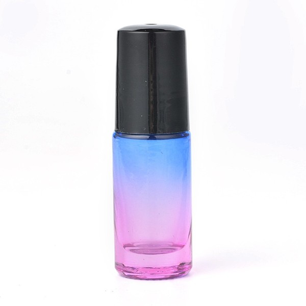 

PandaHall 5ml Glass Gradient Color Empty Roller Ball Bottles, with Black PP Plastic Screw Lids, for Essential Oil, Perfume, Colorful...
