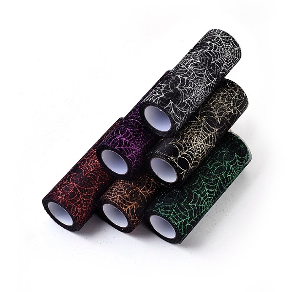 

PandaHall Spider Deco Mesh Ribbons, Tulle Fabric, Tulle Roll Spool Fabric For Skirt Making, Mixed Color, 6 inch(15cm), about 10yards/roll..., Multicolor