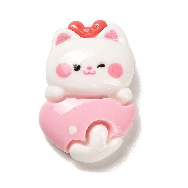 

PandaHall Opaque Resin Decoden Cabochons, Pink, Cat Shape, 23x15.5x7mm Resin Cat Shape Pink