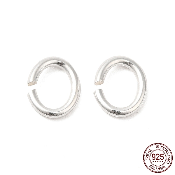 

PandaHall 925 Sterling Silver Open Jump Rings, Oval, Silver, 8x6.5x1.2mm, Inner Diameter: 4.2x6.5mm, about 52pcs/10g Sterling Silver Oval