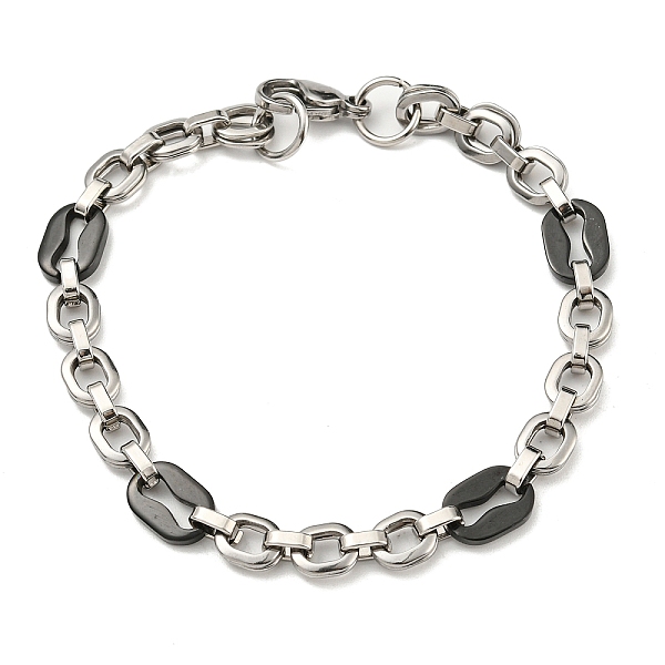 

PandaHall Two Tone 304 Stainless Steel Oval Link Chain Bracelet, Stainless Steel Color, 8-3/8 inch(21.3cm), Wide: 8mm 304 Stainless Steel...
