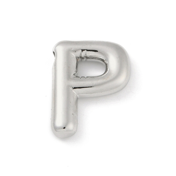 

PandaHall Rack Plating Brass Pendants, Long-Lasting Plated, Lead Free & Cadmium Free, Platinum, Letter P, 17.5x13x4mm, Hole: 1.8mm Brass...