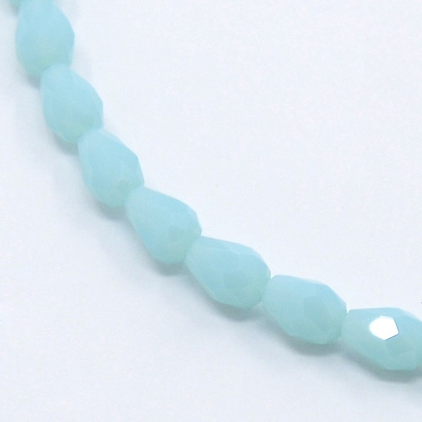 

PandaHall Teardrop Glass Beads Strands, Faceted, Mixed Color, 3.5x5mm, Hole: 1mm, about 99pcs/strand, 19.8 inch Glass Teardrop Multicolor
