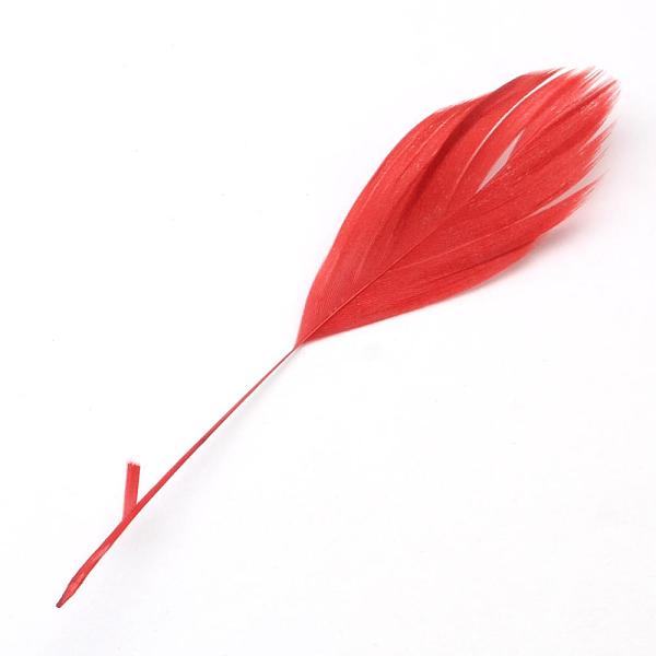 

PandaHall Fashion Goose Feather Costume Accessories, Red, 130~190x12~38mm Feather Feather Red