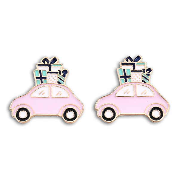

PandaHall Car with Gift Box Shape Enamel Pin, Light Gold Plated Alloy Vehicle Badge for Backpack Clothes, Nickel Free & Lead Free, Pearl...