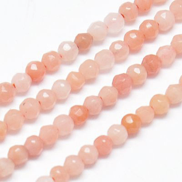

PandaHall Natural Pink Aventurine Beads Strands, Round, Faceted, 2mm, Hole: 0.5mm Pink Aventurine Round Brown