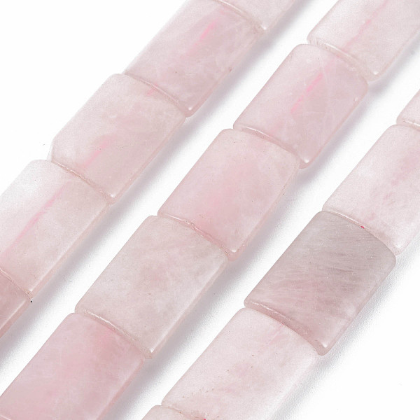 

PandaHall Natural Rose Quartz Beads Strands, Rectangle, 24~25x18x7mm, Hole: 1.2mm, about 15pcs/strand, 14.76 inch (37.5cm) Rose Quartz...
