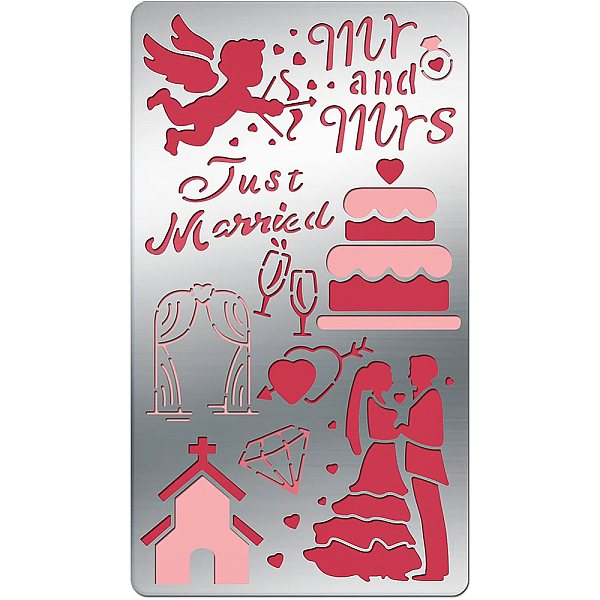

PandaHall Stainless Steel Cutting Dies Stencils, for DIY Scrapbooking/Photo Album, Decorative Embossing DIY Paper Card, Wedding Themed...