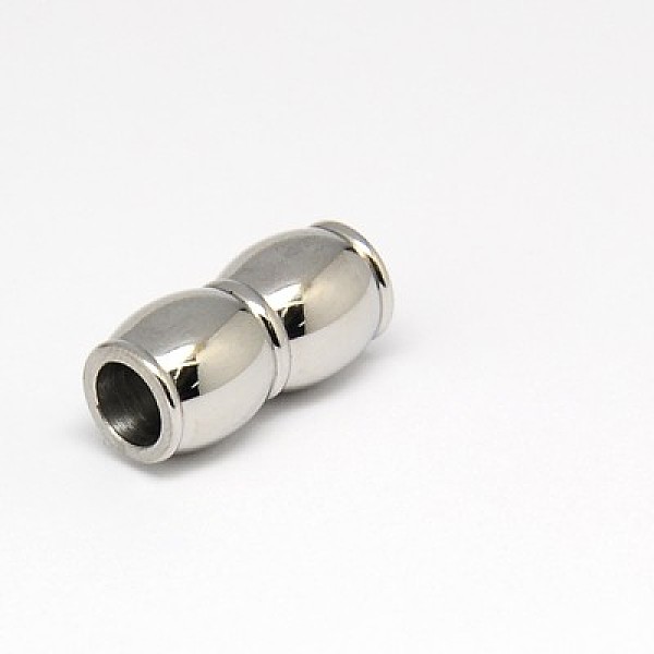 304 Stainless Steel Magnetic Clasps With Glue-in Ends