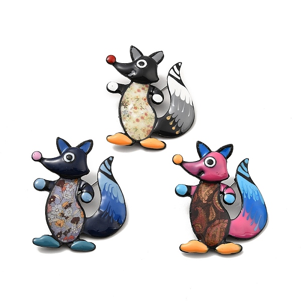 

PandaHall Fox Enamel Pin, Electrophoresis Black Alloy Badge for Backpack Clothes, Cadmium Free & Lead Free, Mixed Color, 53.5x44x8mm, Pin..., Multicolor