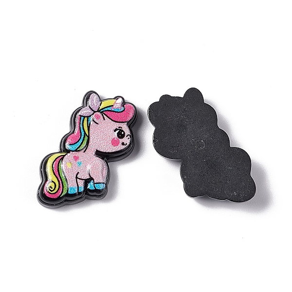 

PandaHall Opaque Resin Cabochons, Unicorn, Pink, 22x22x5mm Resin Unicorn Pink