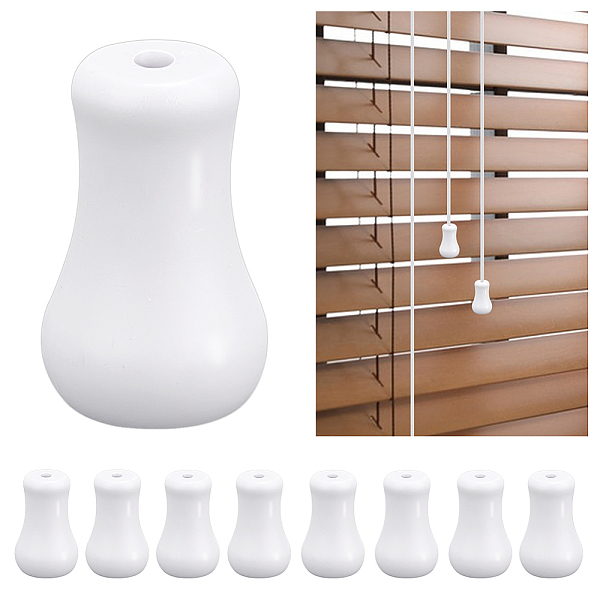 

PandaHall Plastic Finding, for Curtain Accessories, White, 2.6x1.65cm, Hole: 2mm, Inner Diameter: 1.05cm, 15pcs/set Plastic White