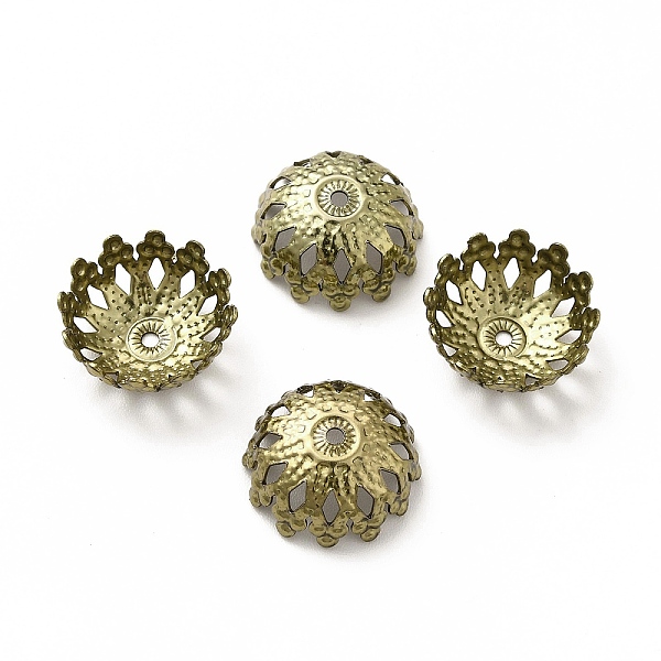 

PandaHall Ion Plating(IP) 304 Stainless Steel Fancy Bead Caps, Flower, Multi-Petal, Antique Bronze, 12.5x12x5mm, Hole: 1mm 304 Stainless...