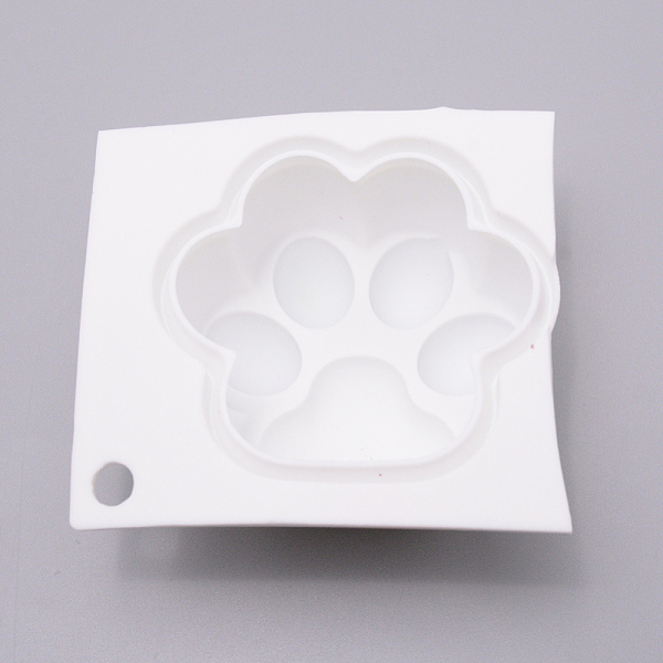 

PandaHall DIY Cat Paw Silicone Molds, For DIY Cake Decoration, Chocolate, Candy, Soap Making, White, 85x76x41mm, Inner Diameter: 68x61mm...