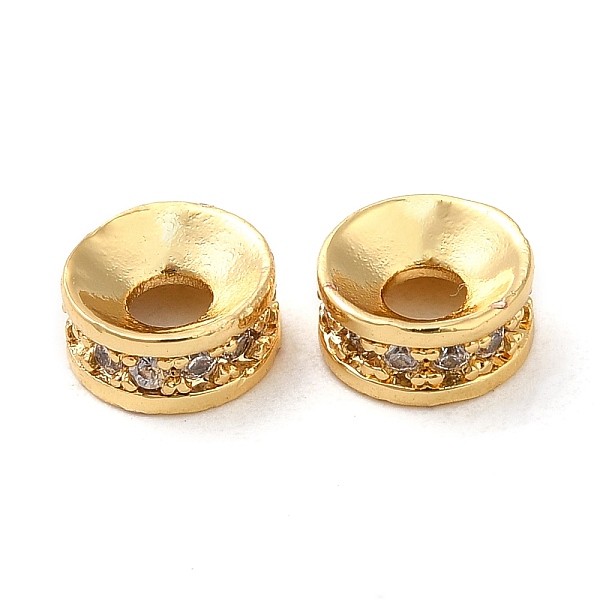 

PandaHall Rack Plating Brass Cubic Zirconia Beads, Spacer Beads, Long-Lasting Plated, Lead Free & Cadmium Free, Column, Real 18K Gold Plated..., Clear
