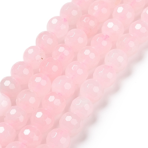 

PandaHall Natural Rose Quartz Beads Strands, Faceted(128 Facets), Round, 6mm, Hole: 1mm, about 61pcs/strand, 15.04''(38.2cm) Rose Quartz...