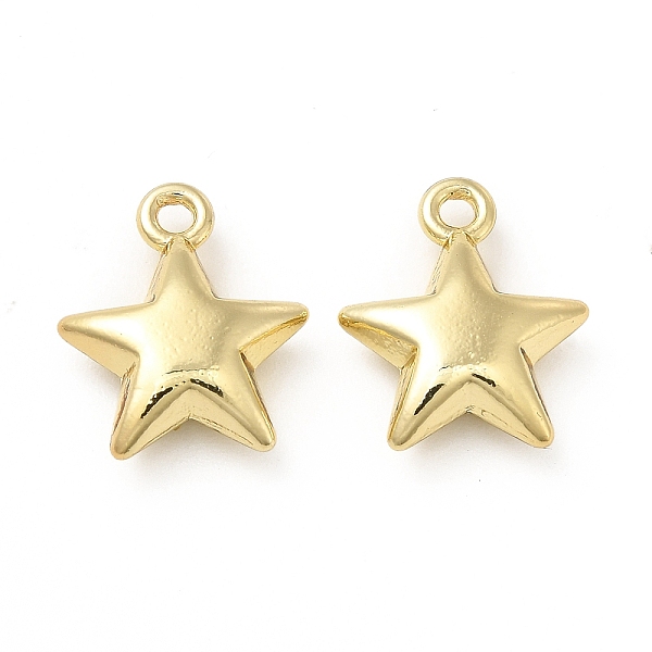 

PandaHall Rack Plating Alloy Charms, Cadmium Free & Lead Free, Star, Light Gold, 14.5x12x4.5mm, Hole: 1.6mm Alloy Star