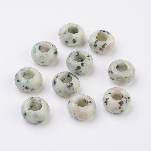 Natürliche Sesam Jaspis / Kiwi Jaspis Europäische Perlen