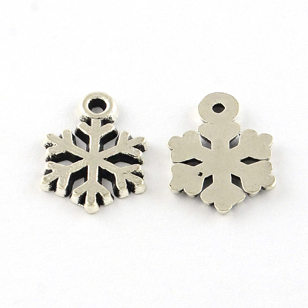

PandaHall Snowflake Tibetan Style Alloy Pendants, Cadmium Free & Lead Free, Antique Silver, 15x10.5x1mm, Hole: 2mm, about 1780pcs/1000g...