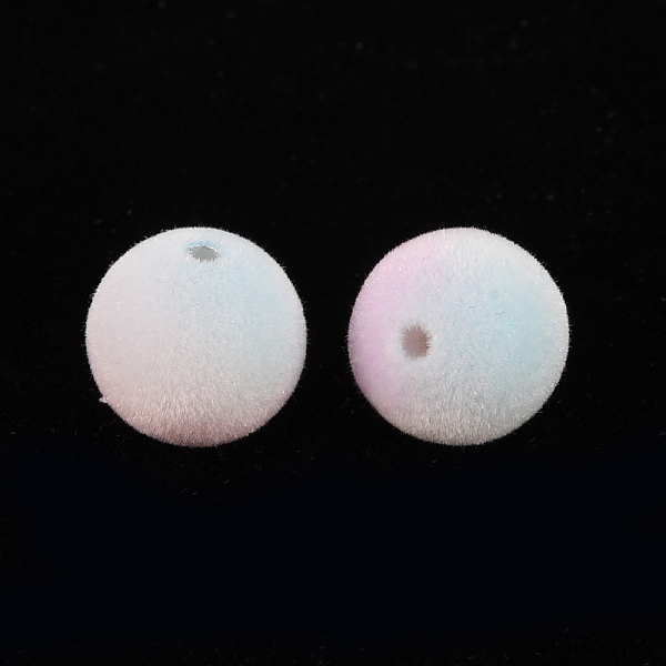 

PandaHall Flocky Plastic Beads, Round, Coral, 12mm, Hole: 1.8mm Plastic Round Red