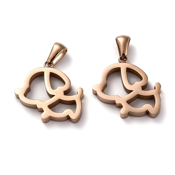 

PandaHall Ion Plating(IP) 304 Stainless Steel Pendants, Manual Polishing, Hollow, Dog, Rose Gold, 20x20x3mm, Hole: 6x2.5mm 304 Stainless...