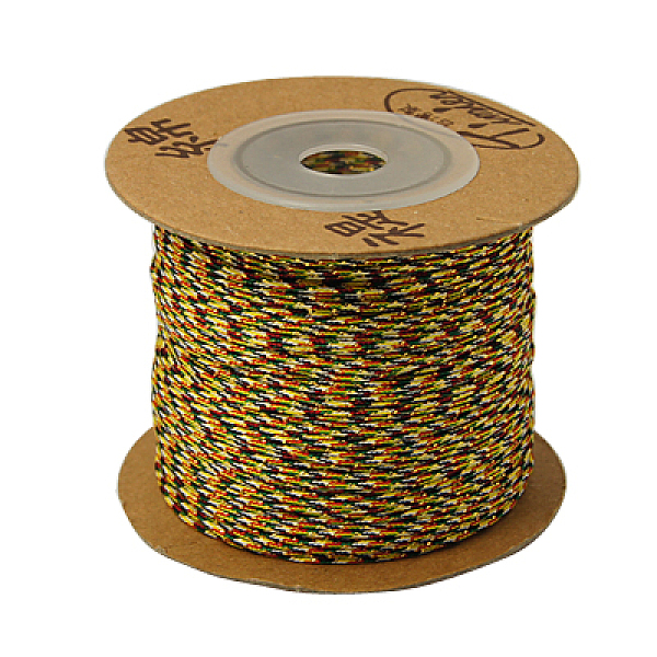 

PandaHall Eco-Friendly Dyed Nylon Thread, Colorful, Golden Color, 0.8mm, about 109.36 yards(100m)/roll Nylon