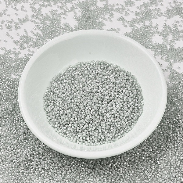 

PandaHall MIYUKI Delica Beads, Cylinder, Japanese Seed Beads, 11/0, (DB2391) Inside Dyed Moonstone, 1.3x1.6mm, Hole: 0.8mm, about..., White