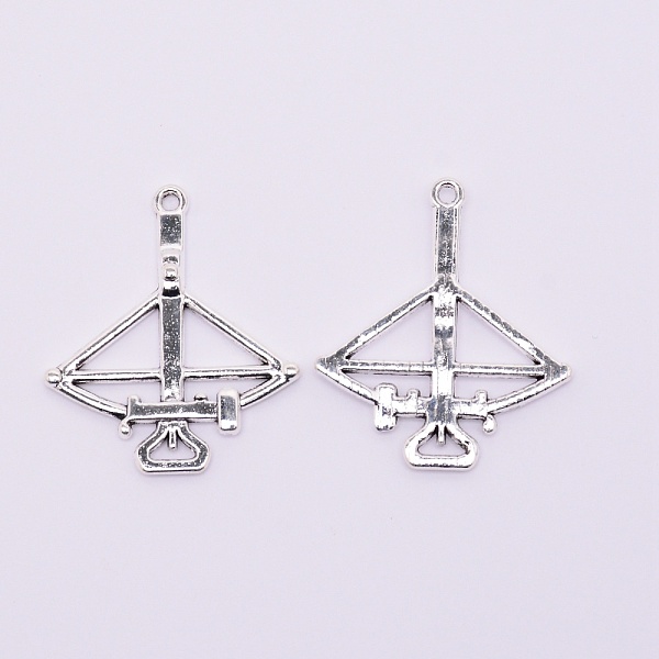 

PandaHall Alloy Pendants, Bow and Arrow, Cadmium Free & Lead Free, Antique Silver, 39.7x34x3.2mm, Hole: 2.2mm Alloy