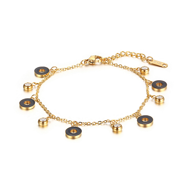 Elegante Pulsera De Cadena De Acero Inoxidable Para Mujer