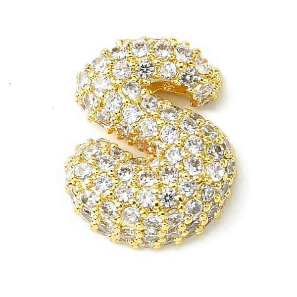 

PandaHall Rack Plating Brass Clear Cubic Zirconia Pendants, Cadmium Free & Lead Free, Long-Lasting Plated, Alphabet, Real 18K Gold Plated...