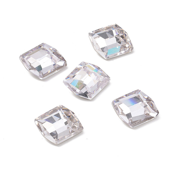 

PandaHall K9 Glass Rhinestone Cabochons, Flat Back & Back Plated, Parallelogram, Crystal, 12x10.5x5.6mm Glass Rhinestone Others Clear