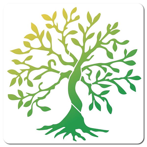 

PandaHall Gorgecraft Plastic Drawing Painting Stencils Templates, Square, Tree of Life Pattern, 30x30cm, 2pcs/bag Plastic Tree of Life