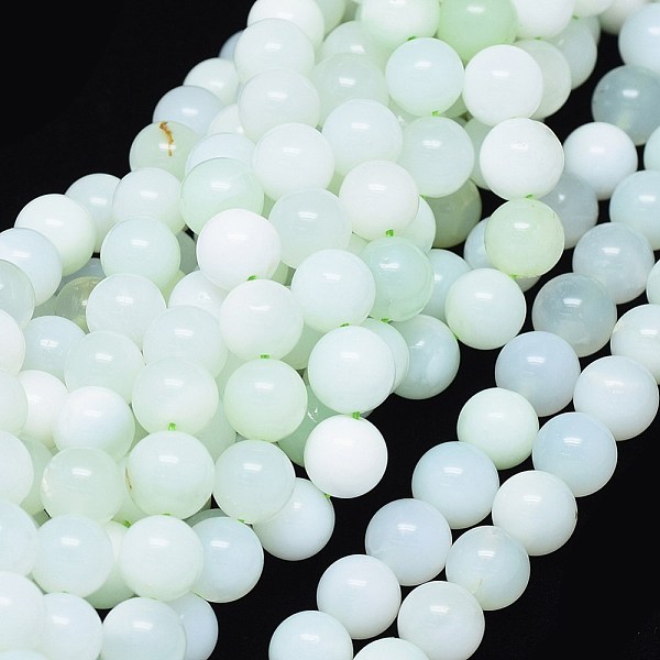 

PandaHall Natural Green Opal Beads Strands, Round, 10mm, Hole: 1mm, about 39pcs/strand, 15.3 inch(39cm) Green Opal Round