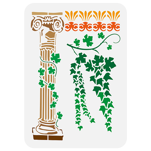 

PandaHall Plastic Hollow Out Drawing Painting Stencils Templates, for Painting on Scrapbook Fabric Tiles Floor Furniture Wood, Ivy...