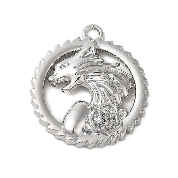 

PandaHall Alloy Pendant, Flat Round, Platinum, 39.5x35x5.5mm, Hole: 3mm Alloy Flat Round