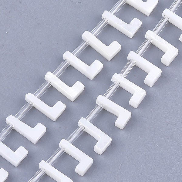 

PandaHall Freshwater Shell Beads, Top Drilled Beads, Letter.L, 10x5x3mm, Hole: 0.8mm Freshwater Shell Letter