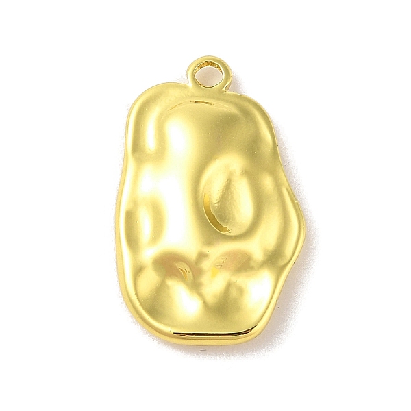 

PandaHall 304 Stainless Steel Pendants, Irregular Oval Charm, Real 18K Gold Plated, 26x16x4mm, Hole: 2mm 304 Stainless Steel Oval