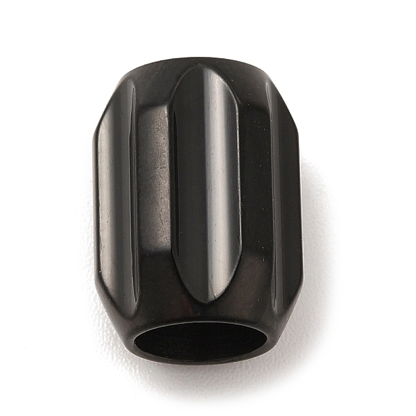 

PandaHall 304 Stainless Steel Glazed European Beads, Large Hole Beads, Grooved Beads, Column, Electrophoresis Black, 13x10mm, Hole: 6mm 304...