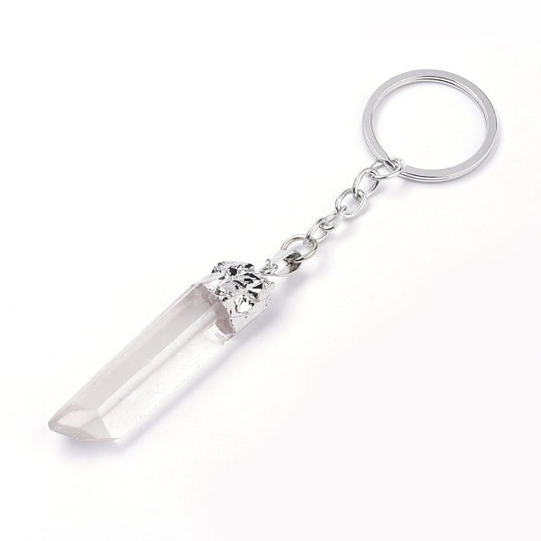 Natürlicher Kristallquarz Keychain