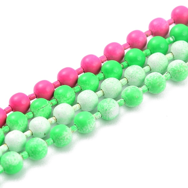 

PandaHall Handmade Brass Ball Chains, Soldered, with Spool, Colorful, 3mm, 32.8 Feet(10m)/roll Brass