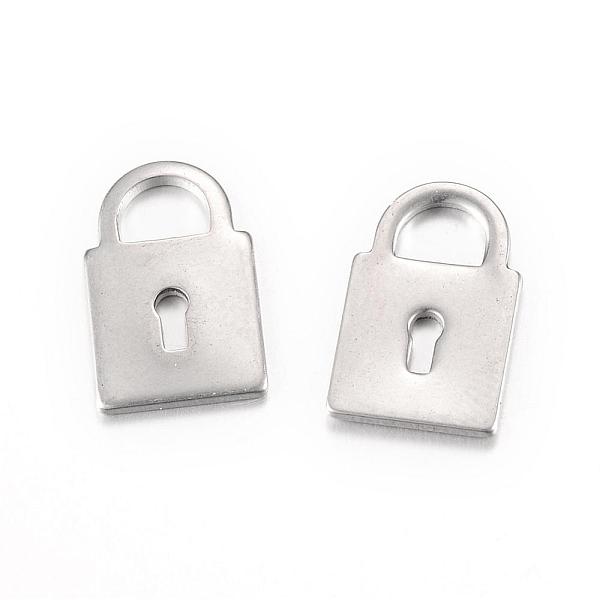 

PandaHall 201 Stainless Steel Charms, Padlock, Stainless Steel Color, 13x9x1mm, Hole: 3x4.5mm 201 Stainless Steel Lock