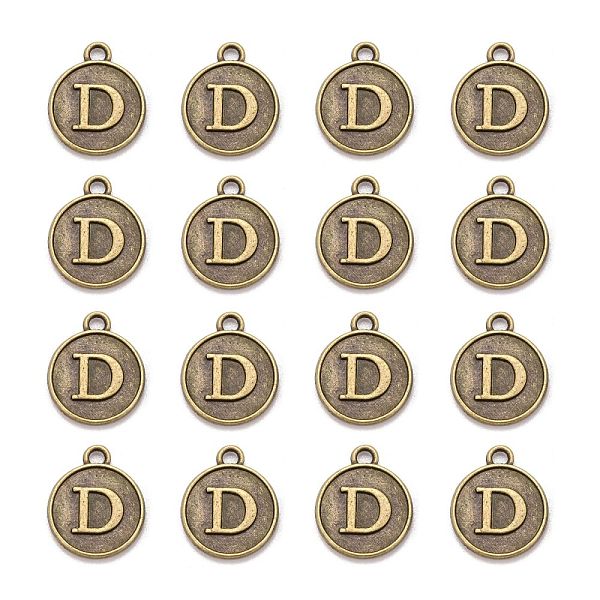 

PandaHall Alloy Pendant Cabochon Settings, For Enamel, Cadmium Free & Lead Free, Flat Round with Letter, Antique Bronze, Letter.D, 14x12x2mm...