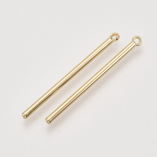

PandaHall Alloy Pendants, Bar, Light Gold, 41x2mm, Hole: 1.5mm Alloy Others