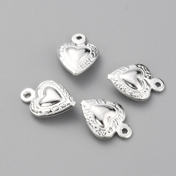 

PandaHall Brass Charms, Long-Lasting Plated, Heart, Mixed Color, 12x8.5x3.5mm, Hole: 1mm Brass Heart